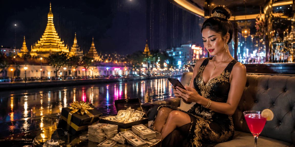မန္တလေးမြို့ ညဈေးတွင် မိုဘိုင်းနဲ့ တိုက်ရိုက်ကာစီနို ကစားနေသူများ